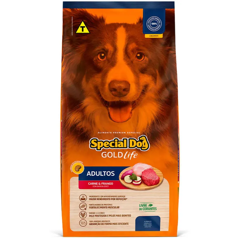 Special Dog Gold Life Adultos Carne e Frango 15 Kg