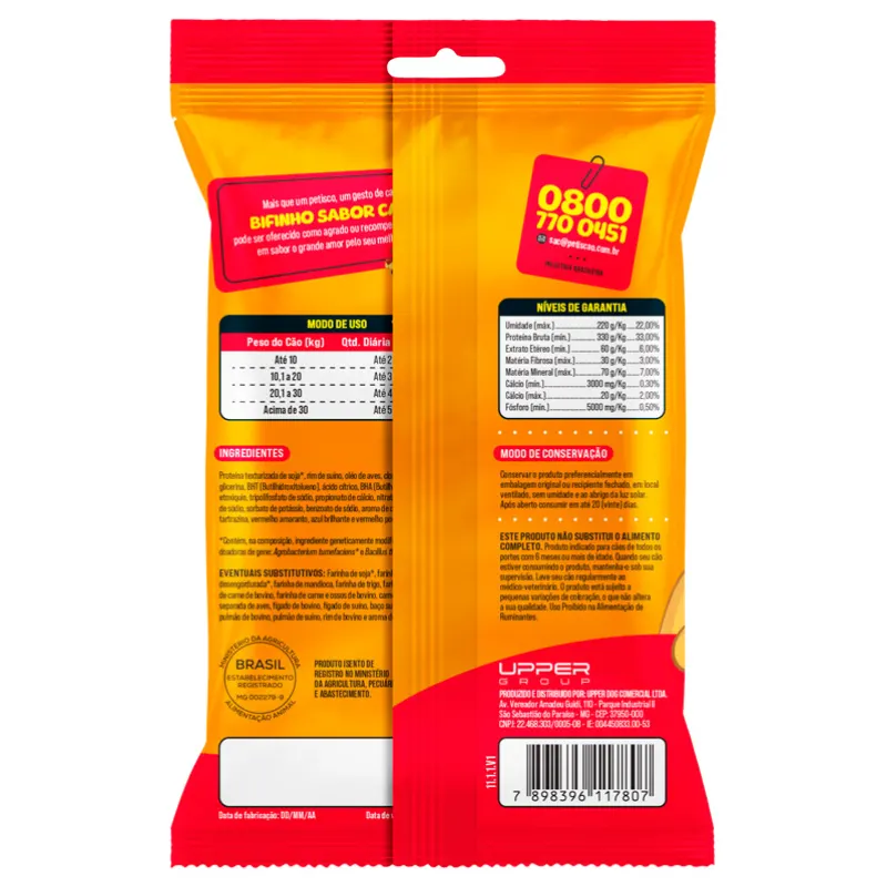 Petiscão Tabletes Bifinho Mastigável Carne 60 g