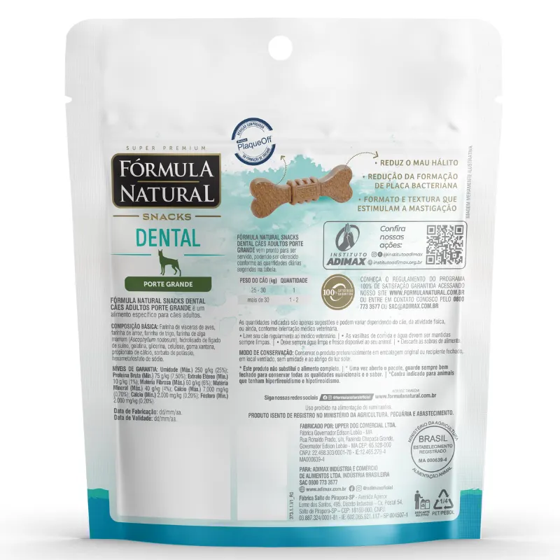 Fórmula Natural Snacks Dental Cães de Grande Porte 70 g