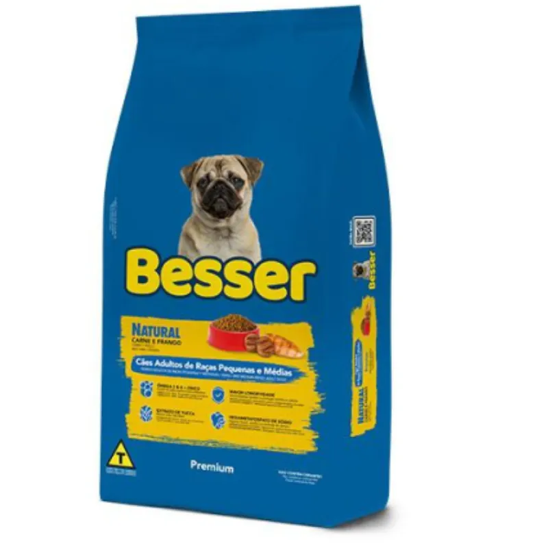 Ração Besser Natural para Cães Adultos Raças Pequenas e Médias