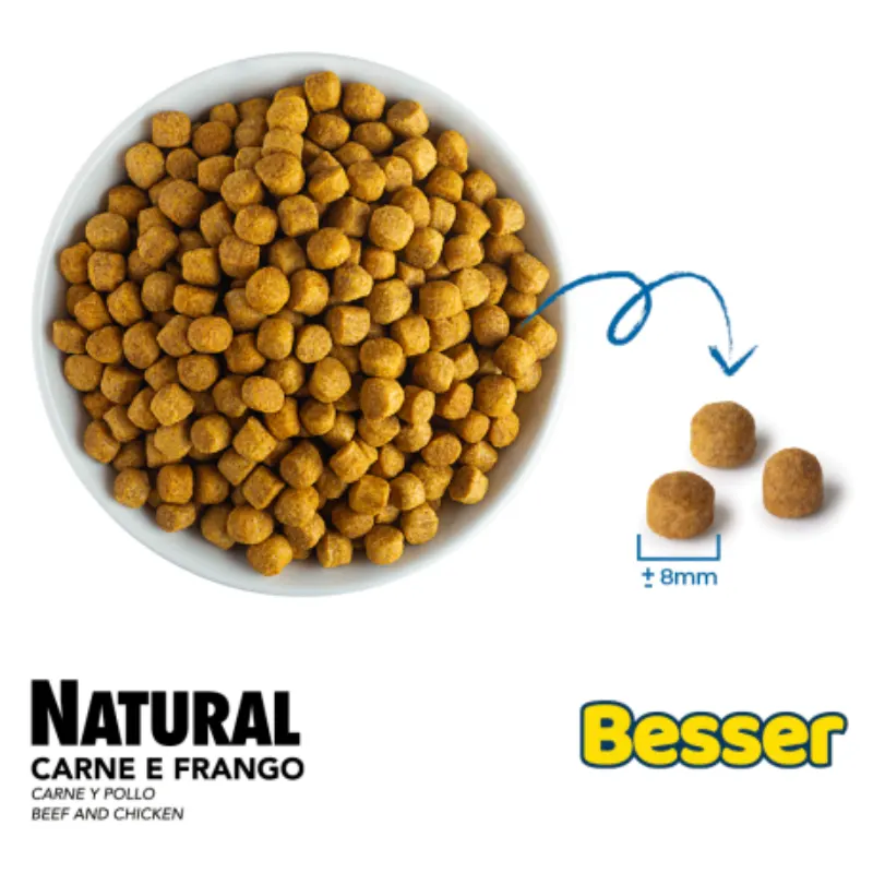 Ração Besser Natural para Cães Adultos Raças Pequenas e Médias