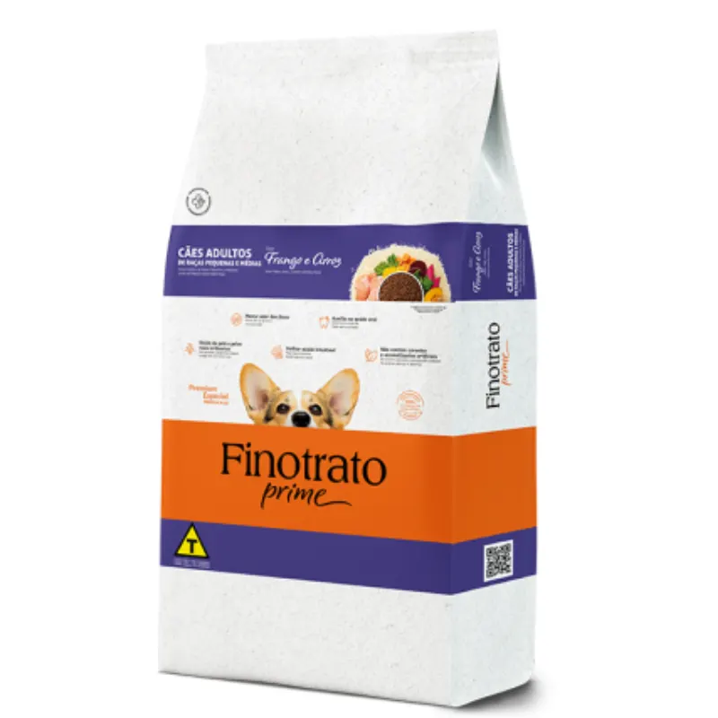 Finotrato Prime Frango e Arroz Cães Adultos de Raças Pequenas e Médias