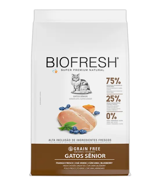 Ração Biofresh Gatos Senior Frango -1,5kg
