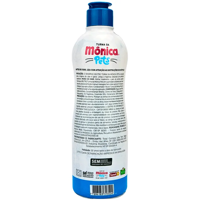 Shampoo Turma da Monica Neutro e Hidratante 500 ml