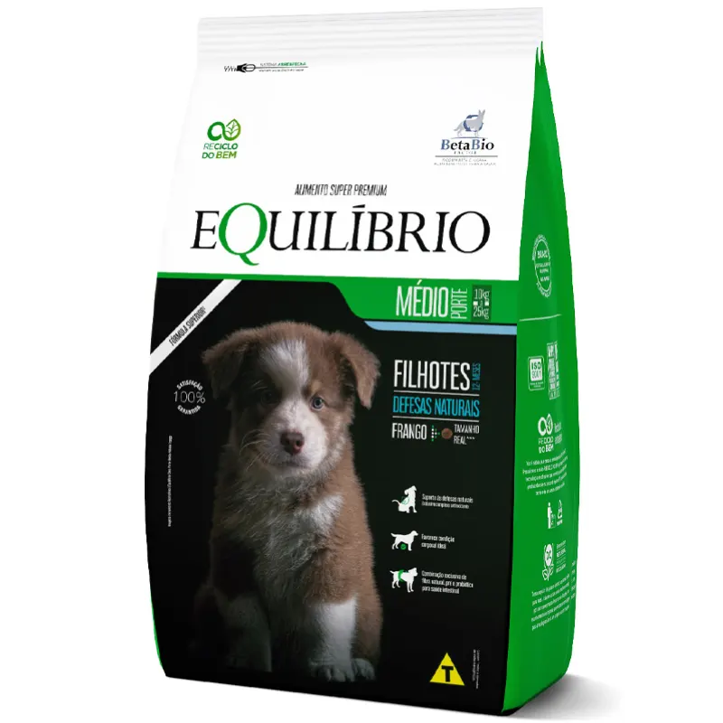 Ração Equilíbrio para Cães Filhotes de Porte Médio Sabor Frango 15 kg