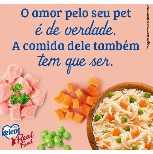 Ração Úmida Kelcat Real Food Frango com Arroz e Vegetais 85g