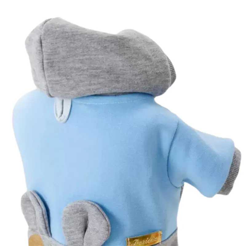 Roupa Pericão Moletom Azul/Cinza GG