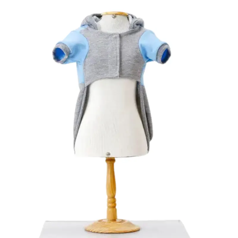 Roupa Pericão Moletom Azul/Cinza GG