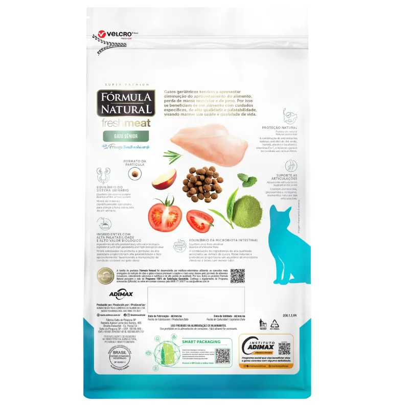 Ração Fórmula Natural Gatos Sênior Sabor Frango 1 Kg