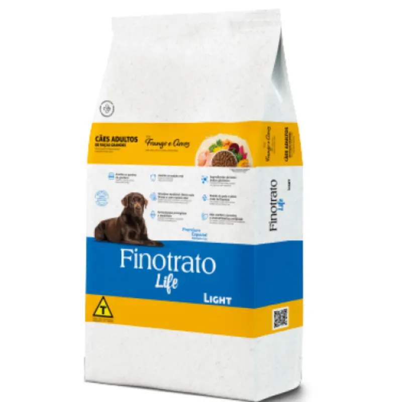 Ração Finotrato Life Light Sabor Frango e Arroz para Cães Raças Grandes e Gigantes 15 Kg