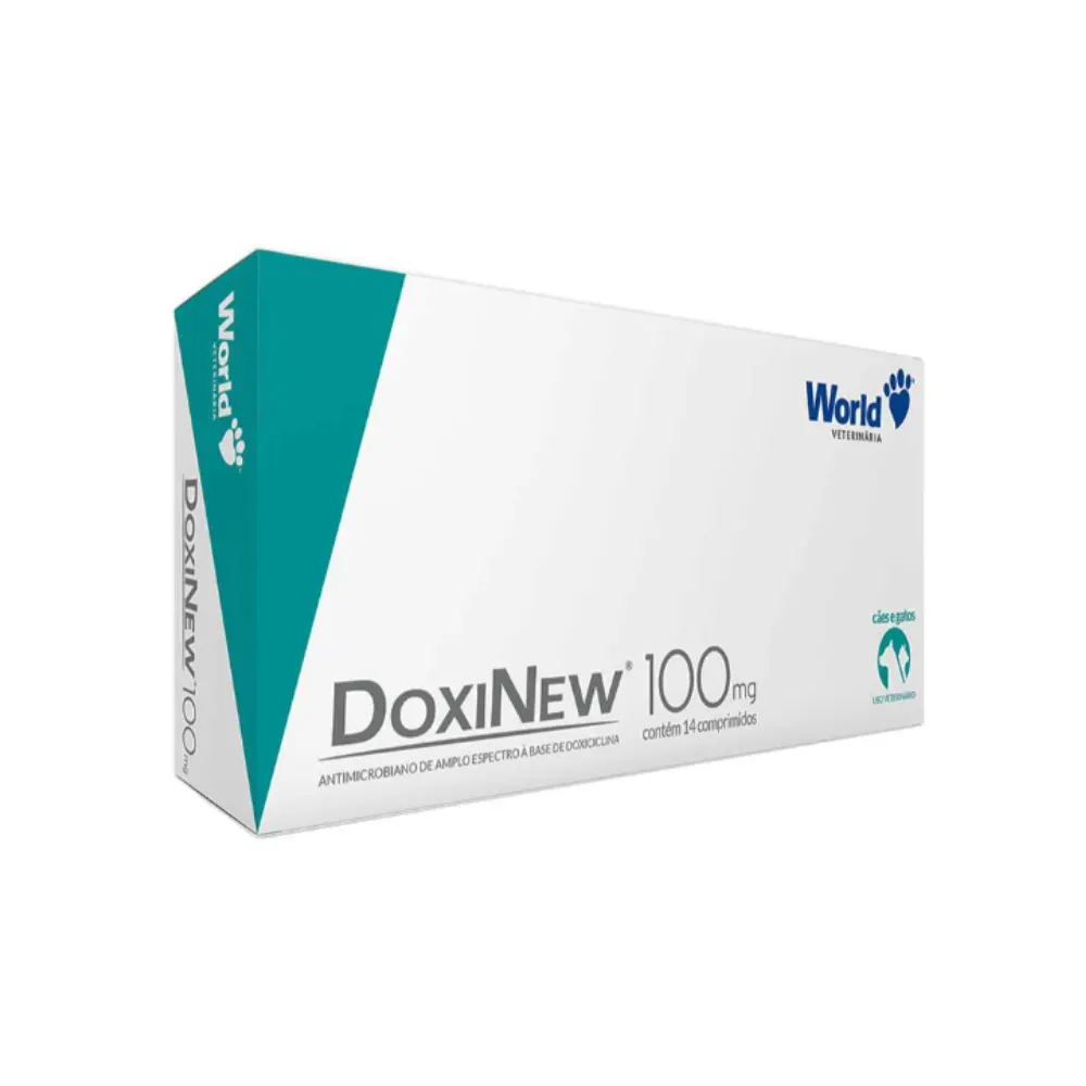 Antimicrobiano DoxiNew World 100mg com 14 comprimidos