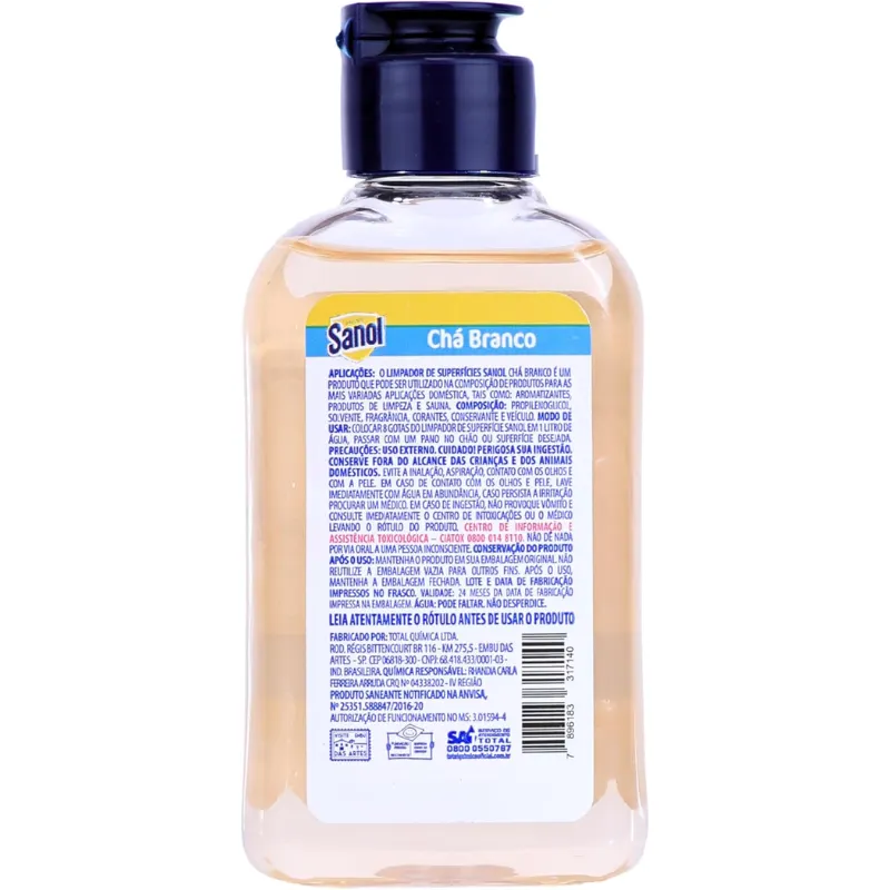 Sanol Limpador Concentrado de Superfícies Chá Branco 120 ml