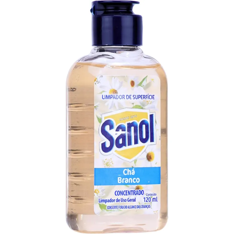 Sanol Limpador Concentrado de Superfícies Chá Branco 120 ml