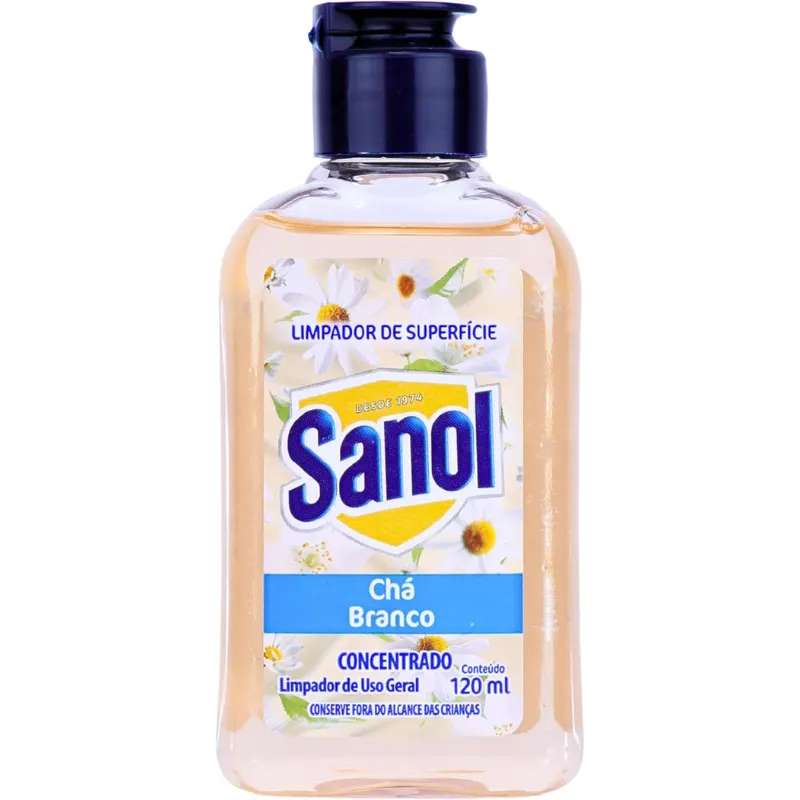 Sanol Limpador Concentrado de Superfícies Chá Branco 120 ml