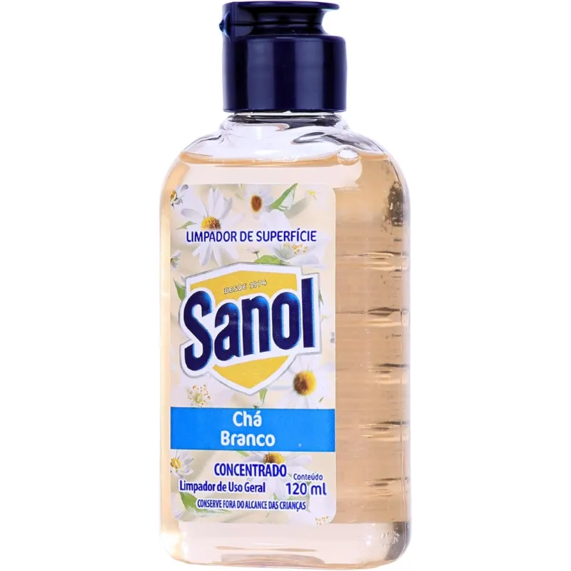 Sanol Limpador Concentrado de Superfícies Chá Branco 120 ml