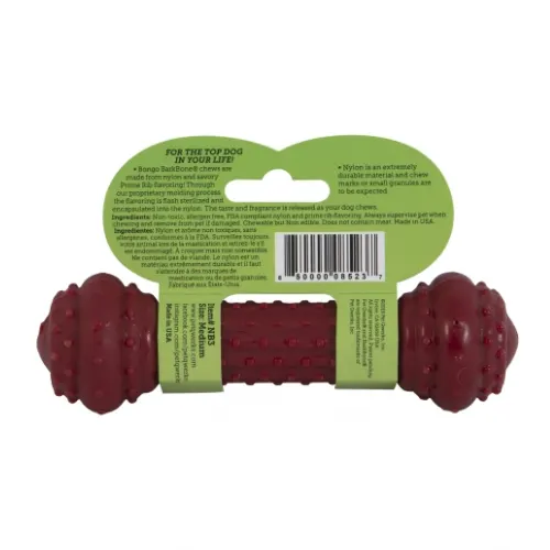 Brinquedo Nylon Pet Qwerks Bongo Prime Ribe G