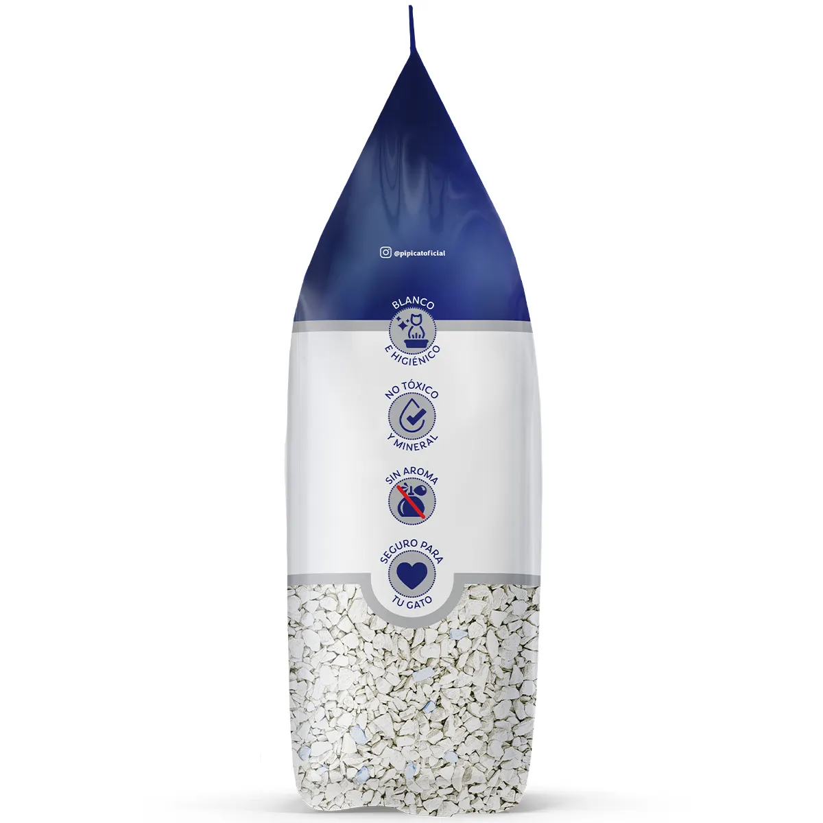 Pipicat Granulado Sanitario Bianco Branco/Azul 1,8kg