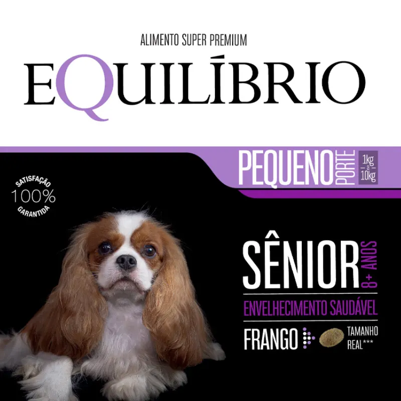 Ração Equilíbrio para Cães Sênior de Pequeno Porte Sabor Frango 1 Kg