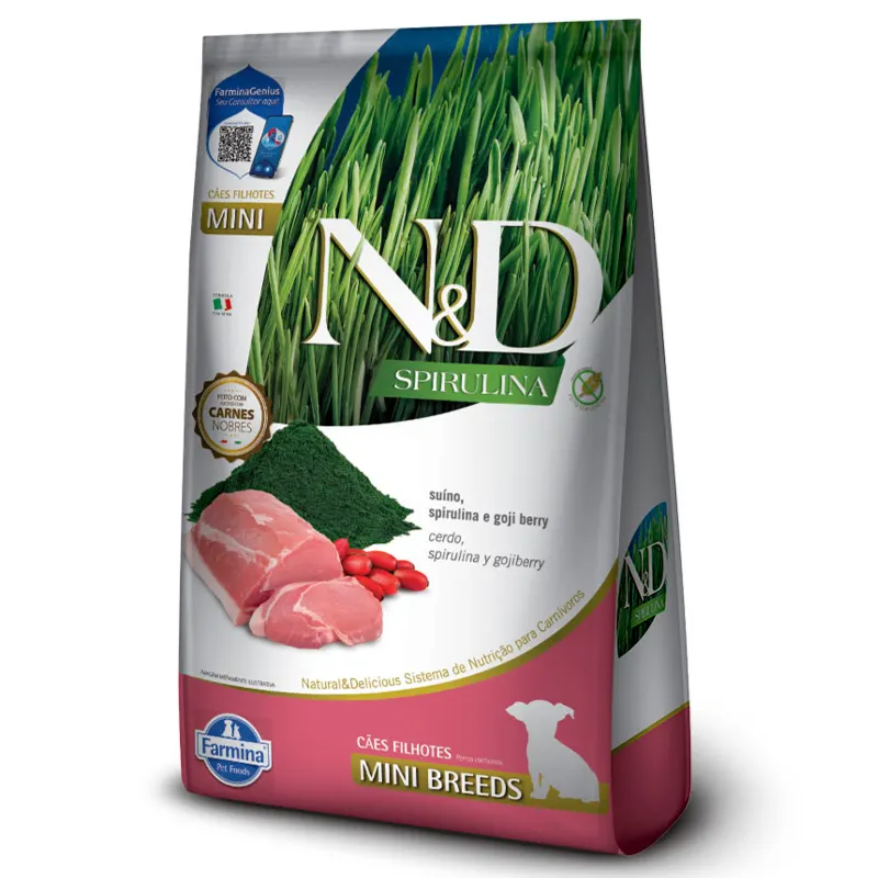 Ração N&D Spirulina Cães Filhotes Mini Suíno 2 Kg