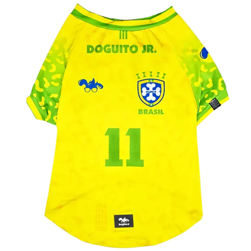 Roupa Pet Brasil Amarela UV50+ Dog Nerd 2026
