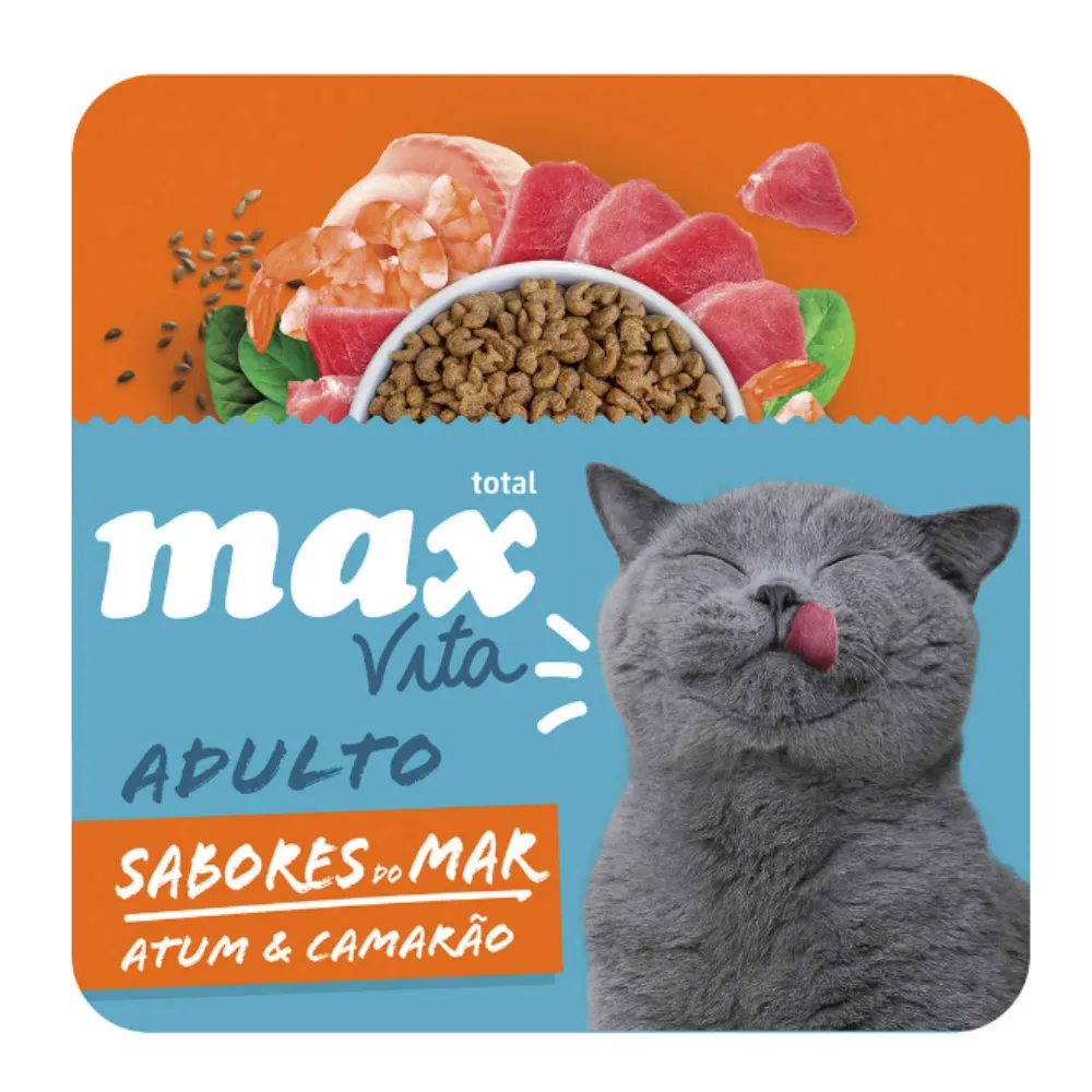 Ração Max Cat Vita Sabores Mar Atum Camarão Gatos Adultos 20 Kg