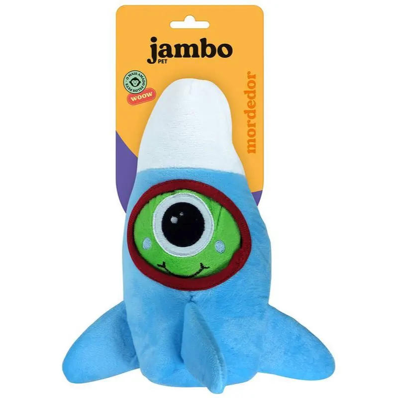 Mordedor Jambo Pelúcia Galáxia Foguete Azul