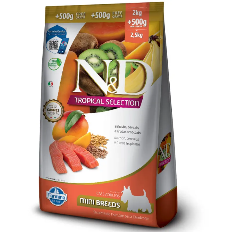 Ração N&D Tropical Selection Cães Adultos Mini Salmão 2+05 Kg