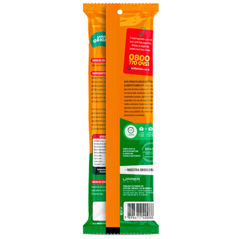 Petiscão Snack Dental Óleo de Coco e Menta 14 cm com 3 Un 75 g