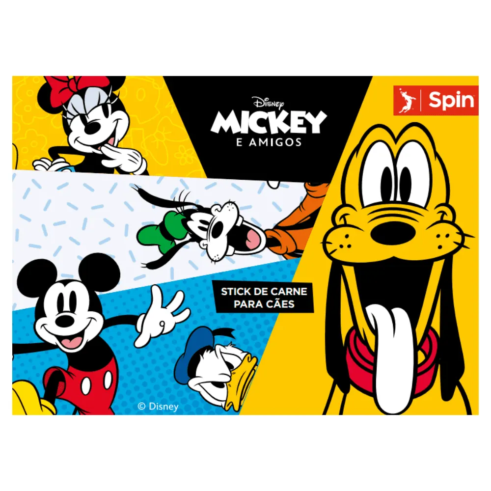 Petiscos Spin Disney Pixar Mickey Cães Sabor Cordeiro 25g