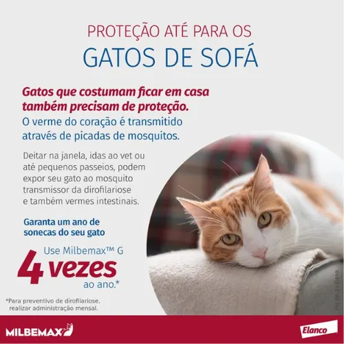 Vermífugo Milbemax Gatos 2 a 8kg - 2 comprimidos