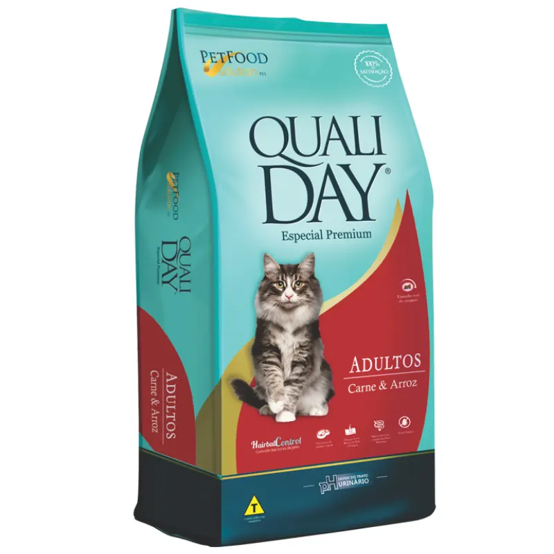 Ração Qualiday para Gatos Adultos Sabor Carne