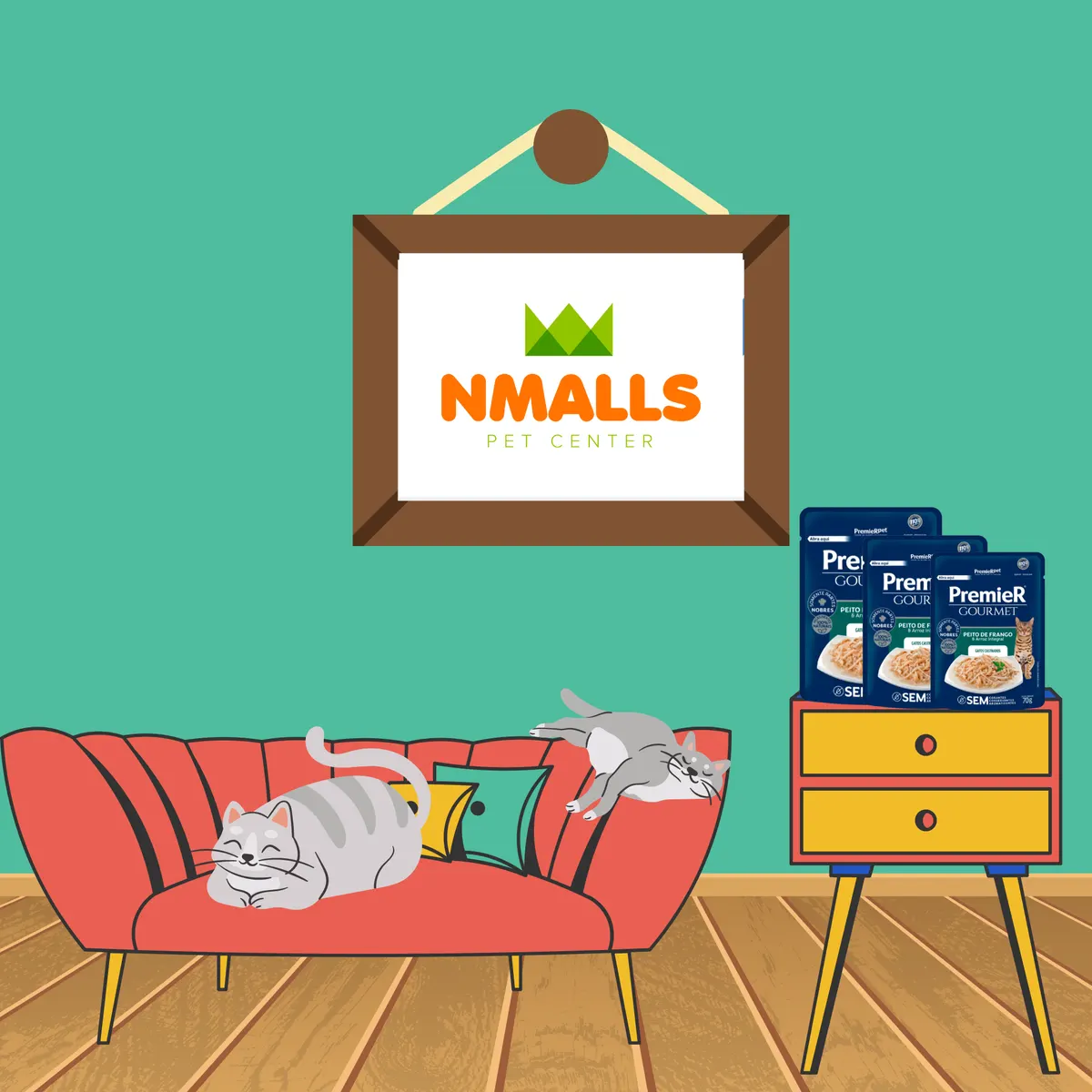 Ração Úmida Premier Gourmet Gatos Adultos Castrado Frango 70 g