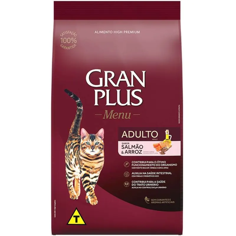 Ração GranPlus Gato Menu Adulto Salmão e Arroz