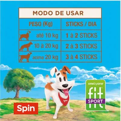 Display Petiscos Para Cães Sticks Fit Spin Pet - 50g - Amora + Blueberry + Jabuticaba 8un