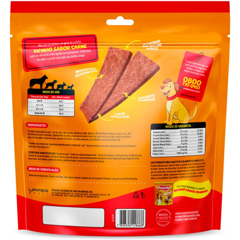 Petisco Tablete Bifinho Mastigável Carne 500 g