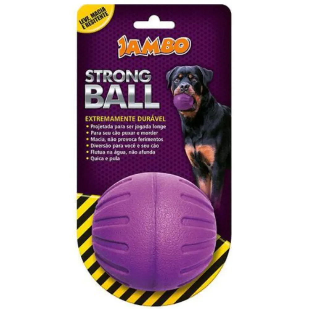 Mordedor Bola Strong Grande Roxa P/cães -Resistente