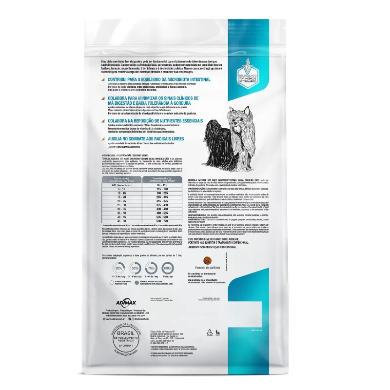 Ração Fórmula Natural Vet Care Cães Gastrointestinal Baixa Gordura 2 Kg