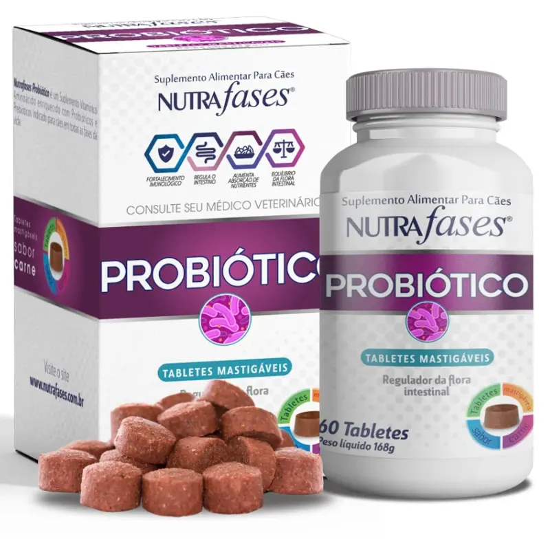 Suplemento Alimentar VTZ Nutrafases Probiótico com 60 Tabletes