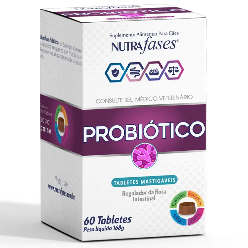 Suplemento Alimentar VTZ Nutrafases Probiótico com 60 Tabletes