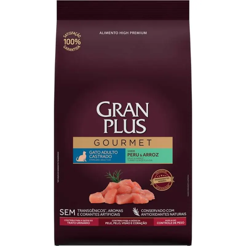 Ração GranPlus Gato Gourmet Adt Castrado