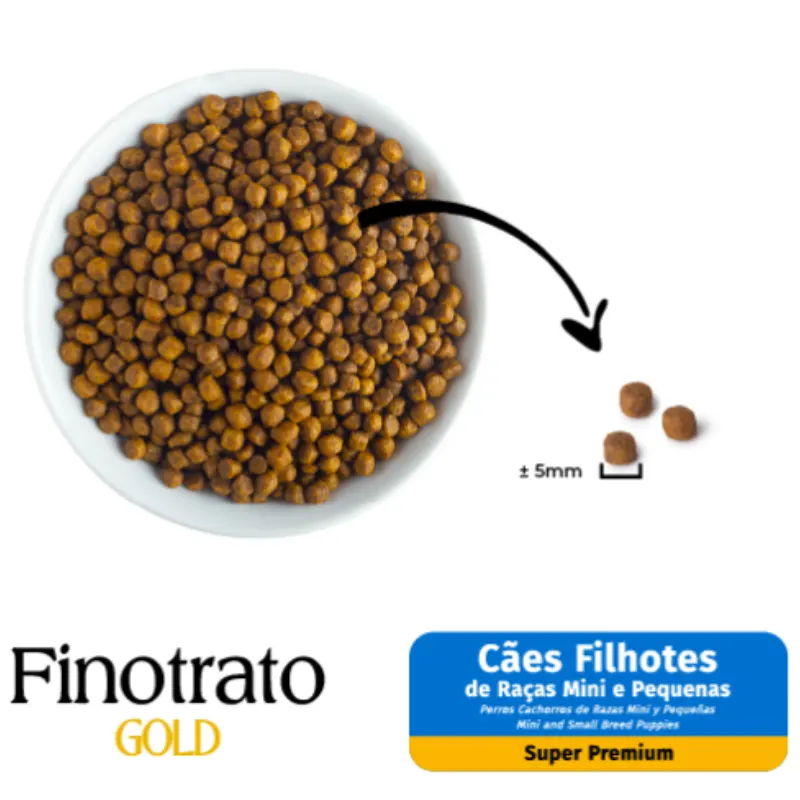 Ração Finotrato Gold Cães Filhotes de Raças Mini e Pequenas 3 Kg