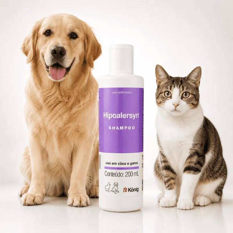 Shampoo hipoalergênico para cães e gatos Hipoaçersyn 200 ml König
