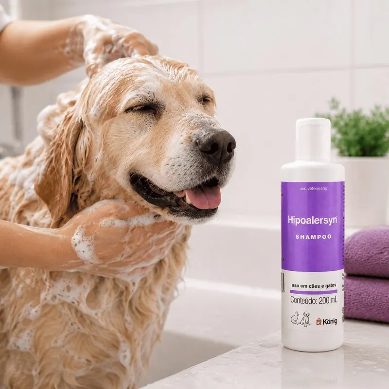 Shampoo hipoalergênico para cães e gatos Hipoaçersyn 200 ml König
