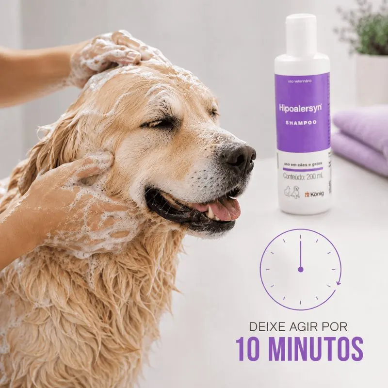 Shampoo hipoalergênico para cães e gatos Hipoaçersyn 200 ml König