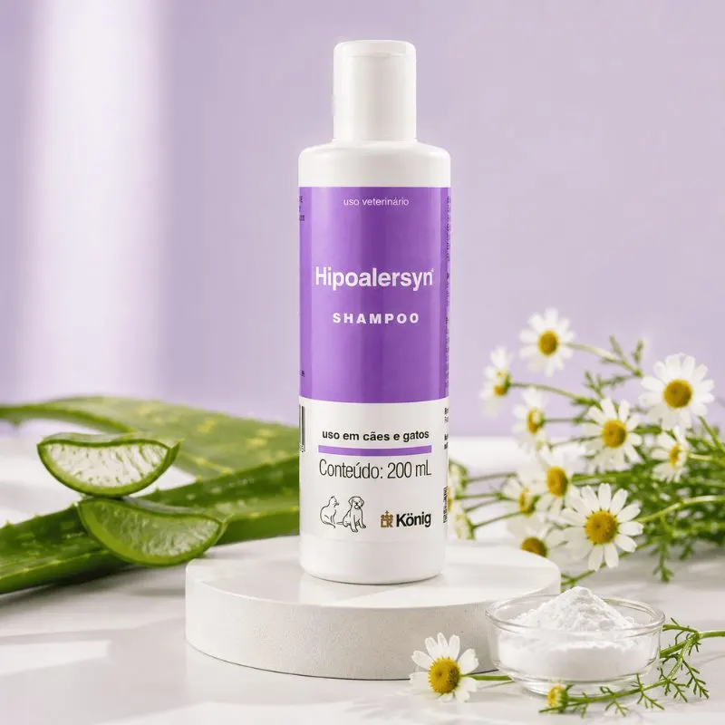 Shampoo hipoalergênico para cães e gatos Hipoaçersyn 200 ml König