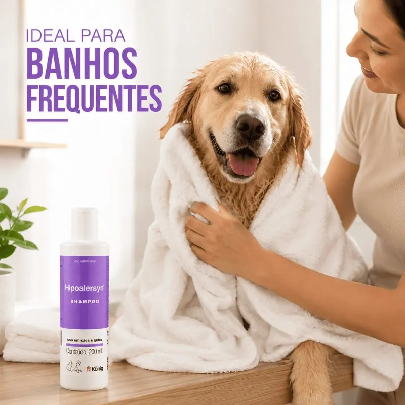 Shampoo hipoalergênico para cães e gatos Hipoaçersyn 200 ml König