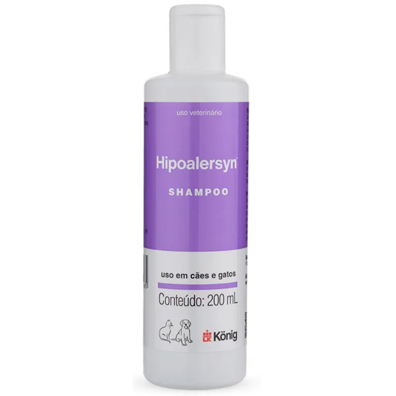 Shampoo hipoalergênico para cães e gatos Hipoaçersyn 200 ml König