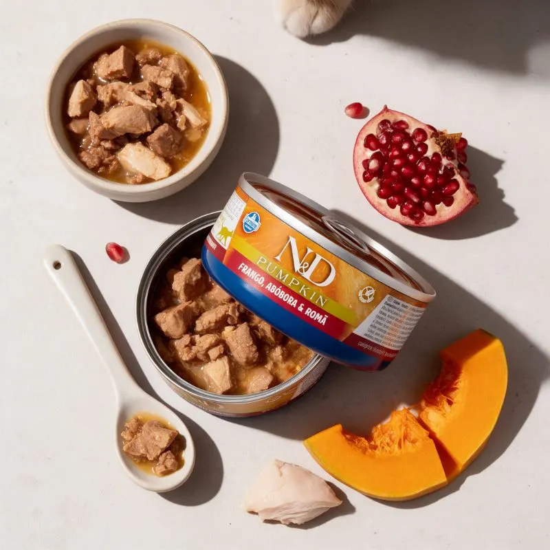 Ração Úmida N&D Pumpkin para Gatos Adultos Sabor Frango, Abóbora e Romã 70 g
