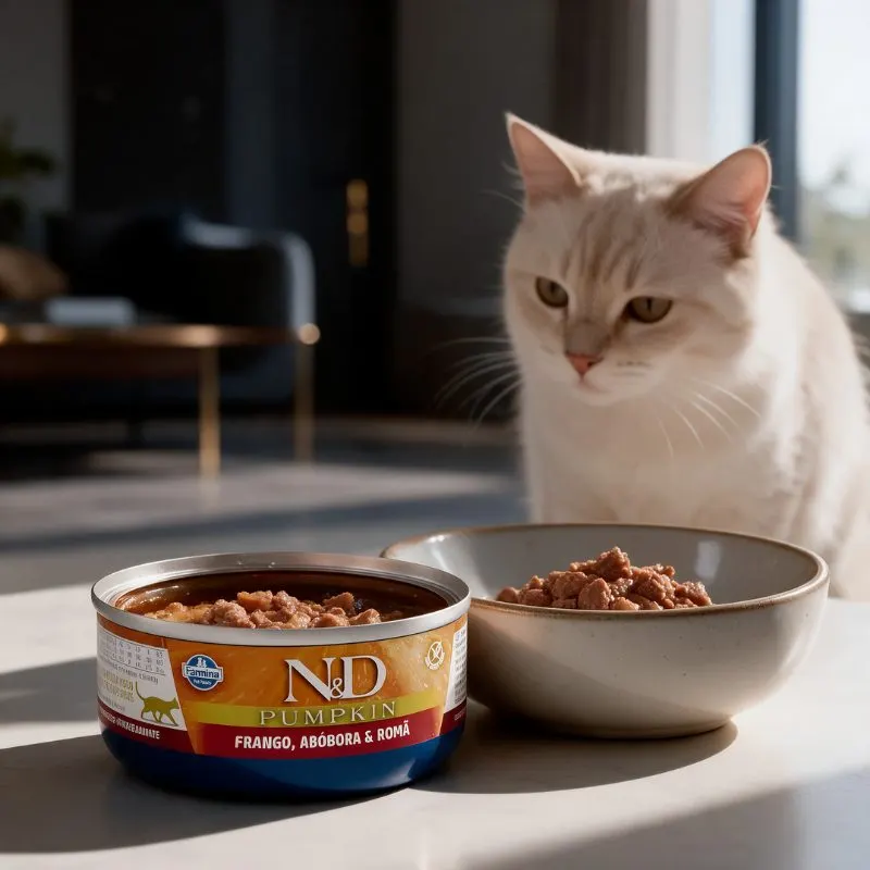 Ração Úmida N&D Pumpkin para Gatos Adultos Sabor Frango, Abóbora e Romã 70 g
