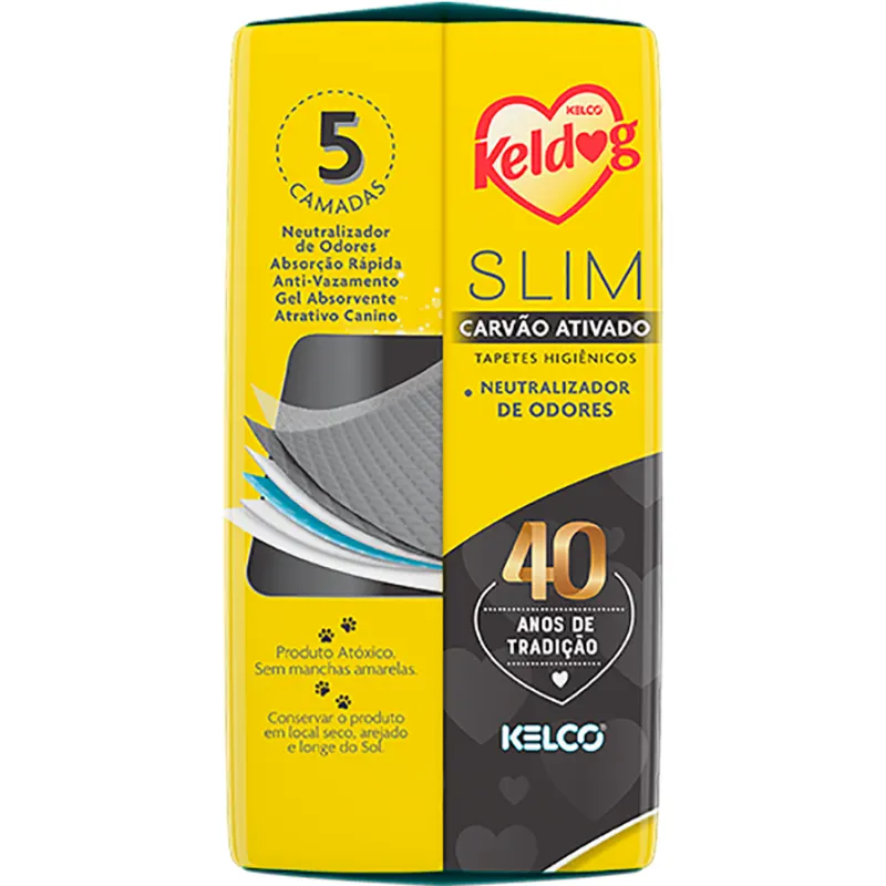 Keldog Tapete Higiênico Slim Ultra Dry Carvão Ativado 30 Un